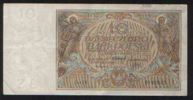   10 złotych z 1930 r. 